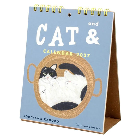 2027 Desk Calendar - Cat and / Kahoko Sodeyama