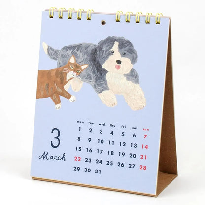 2027 Desk Calendar - Cat and / Kahoko Sodeyama