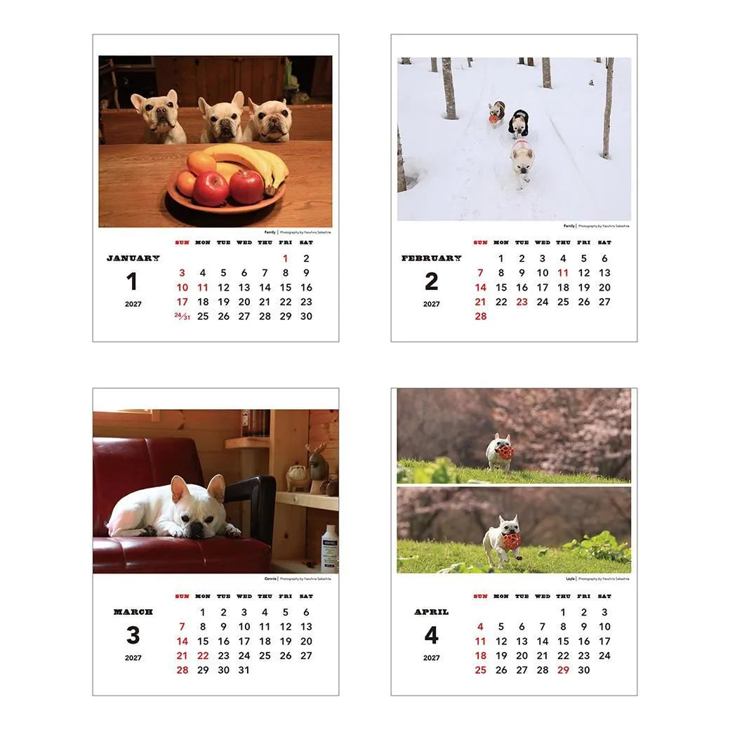 2027 Desk Calendar - Natsuhiko Family/Yasuhiro Sakashita