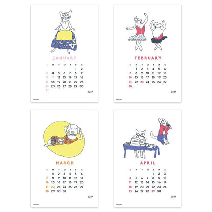 2027 Calendar - Desk Calendar with Letterpress Stand - Shu Shiro