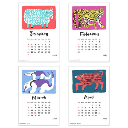 2027 Calendar - Desk Calendar with Letterpress Stand - Mirokomachiko