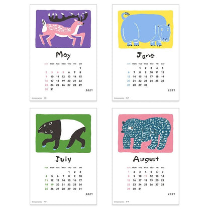 2027 Calendar - Desk Calendar with Letterpress Stand - Mirokomachiko
