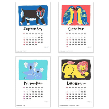 2027 Calendar - Desk Calendar with Letterpress Stand - Mirokomachiko