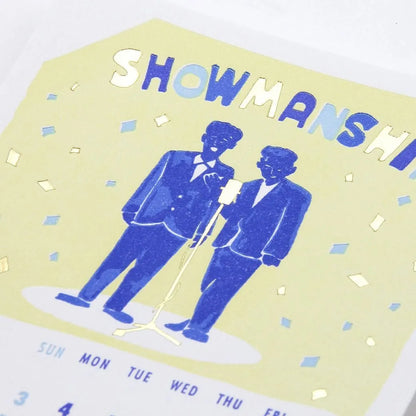 2027 Calendar - Desk Calendar with Letterpress Stand - Chalkboy