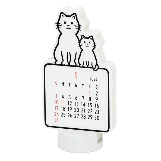 Noritake Die-Cut Calendar - Cat - 2027 Desk Calendar