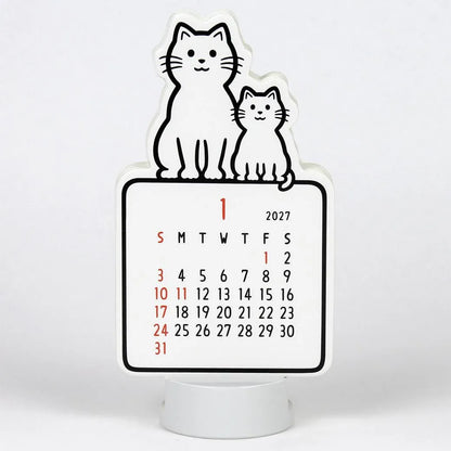 Noritake Die-Cut Calendar - Cat - 2027 Desk Calendar