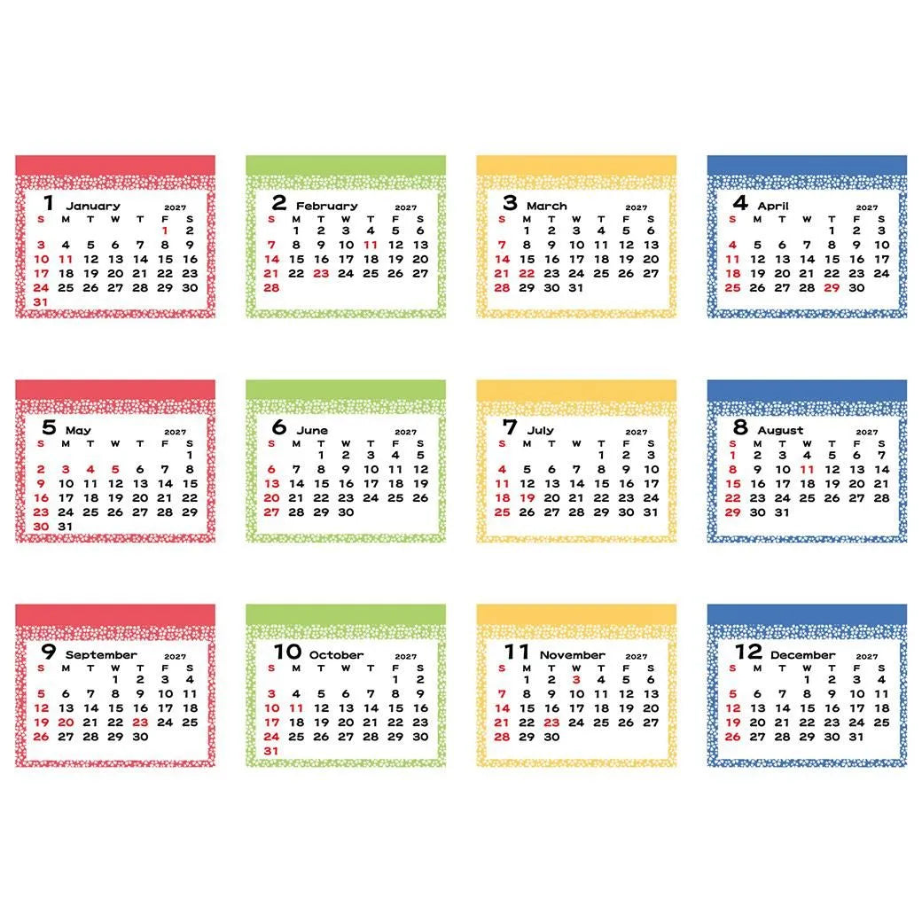 2027 Magnet Calendar - LUCKY CAT