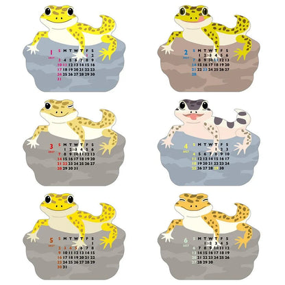 2027 Desk Calendar - Animal Die-Cut Mini - Leopard Gecko