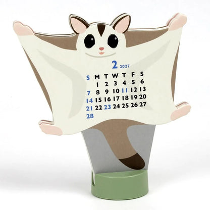 2027 Desk Calendar - Animal Die-Cut Mini - Sugar Glider
