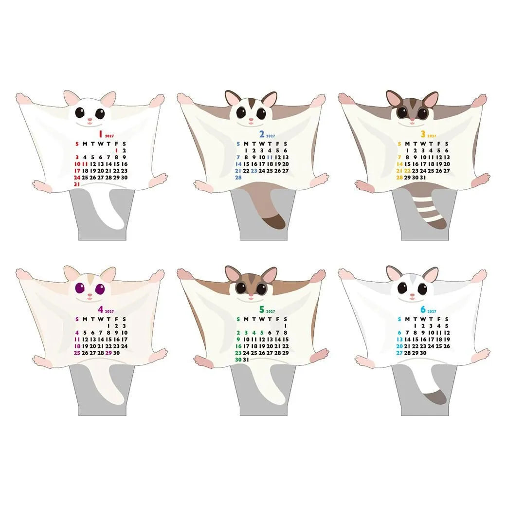 2027 Desk Calendar - Animal Die-Cut Mini - Sugar Glider