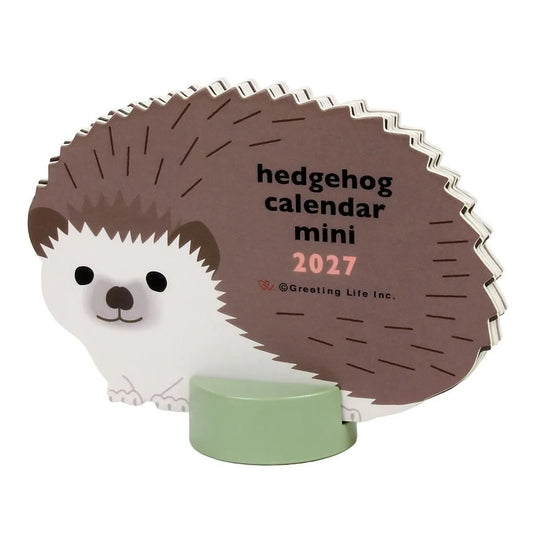 2027 Desk Calendar - Animal Die-Cut Mini - Hedgehog