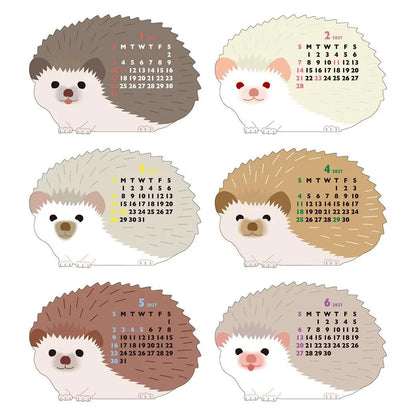 2027 Desk Calendar - Animal Die-Cut Mini - Hedgehog