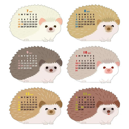 2027 Desk Calendar - Animal Die-Cut Mini - Hedgehog