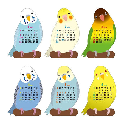 2027 Desk Calendar - Animal Die-Cut Mini - Parakeet