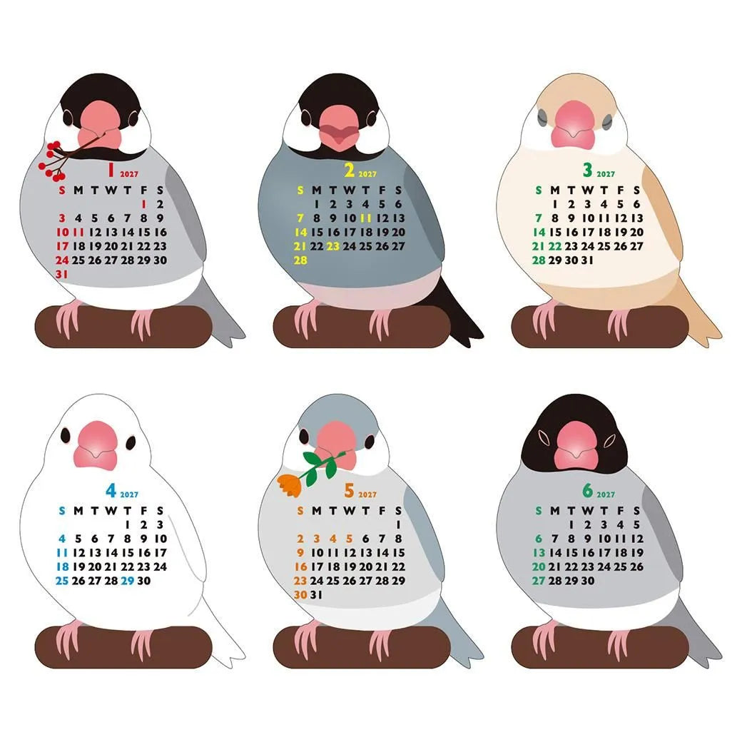 2027 Desk Calendar - Animal Die-Cut Mini - Paddybird