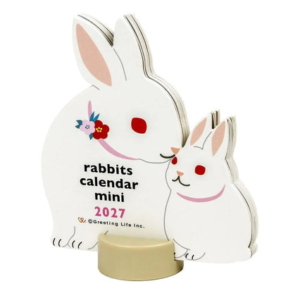 2027 Desk Calendar - Animal Die-Cut Mini - Rabbit