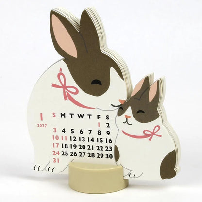 2027 Desk Calendar - Animal Die-Cut Mini - Rabbit