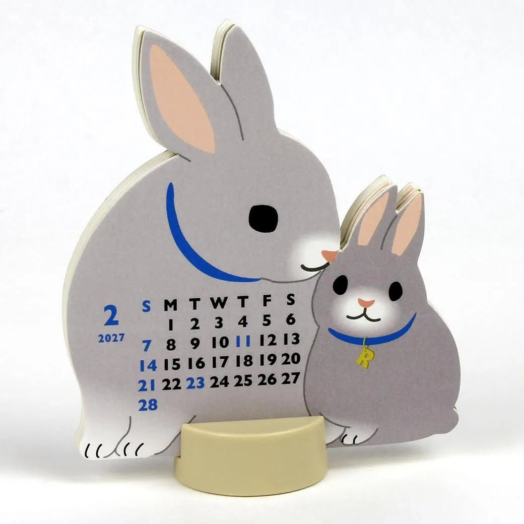 2027 Desk Calendar - Animal Die-Cut Mini - Rabbit
