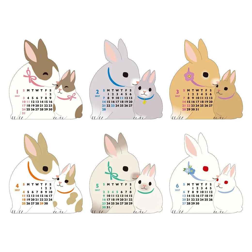 2027 Desk Calendar - Animal Die-Cut Mini - Rabbit