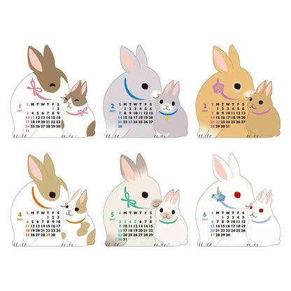 2027 Desk Calendar - Animal Die-Cut Mini - Rabbit