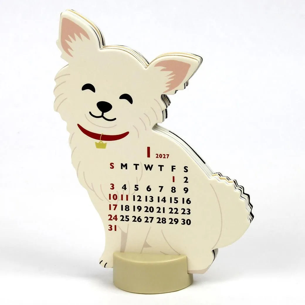 2027 Desk Calendar - Animal Die-Cut Mini - Chihuahua