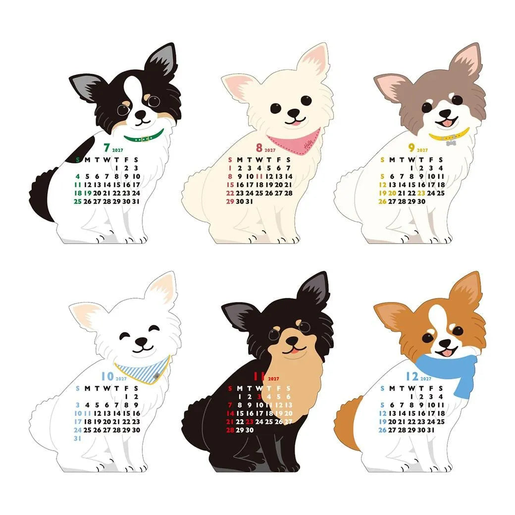 2027 Desk Calendar - Animal Die-Cut Mini - Chihuahua