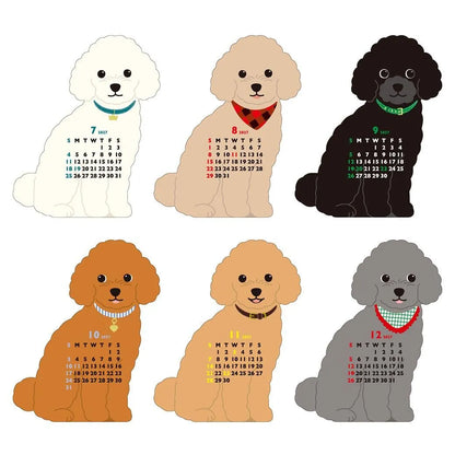 2027 Desk Calendar - Animal Die-Cut Mini - Toy Poodle