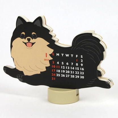 2027 Desk Calendar - Animal Die-Cut Mini - Pomeranian