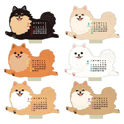 2027 Desk Calendar - Animal Die-Cut Mini - Pomeranian
