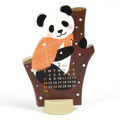 2027 Desk Calendar - Animal Die-Cut Mini - Mini Panda