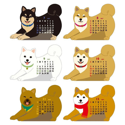 2027 Desk Calendar - Animal Die-Cut - Japanese Dog
