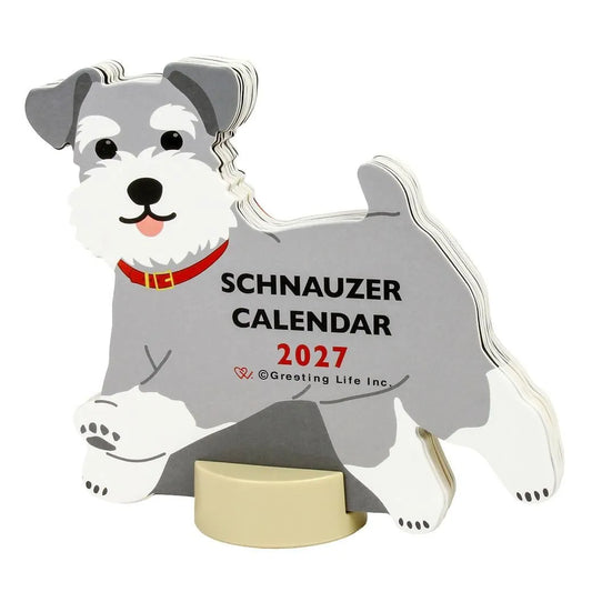 2027 Desk Calendar - Animal Die-Cut - Schnauzer
