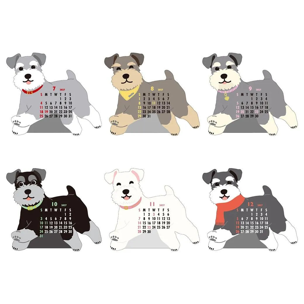 2027 Desk Calendar - Animal Die-Cut - Schnauzer
