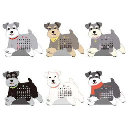2027 Desk Calendar - Animal Die-Cut - Schnauzer
