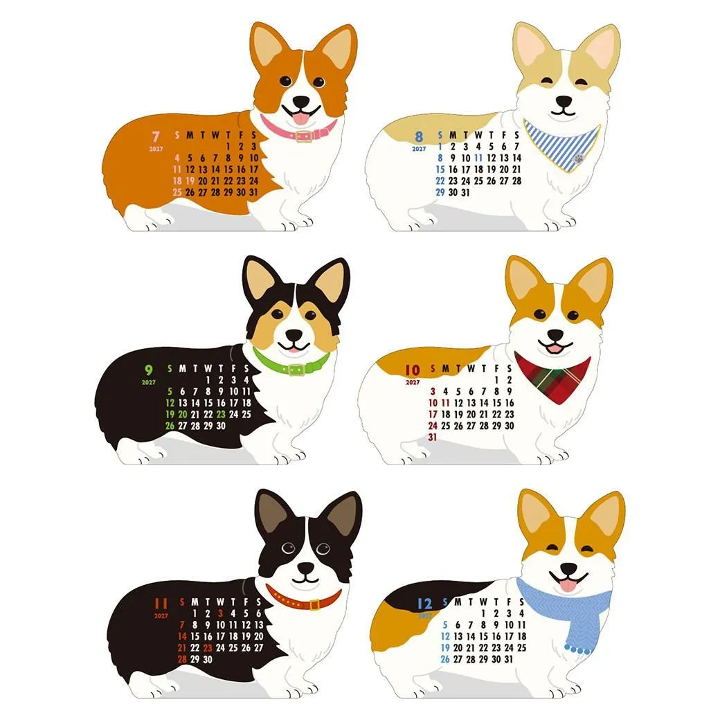 2027 Desk Calendar - Animal Die-Cut - Corgi