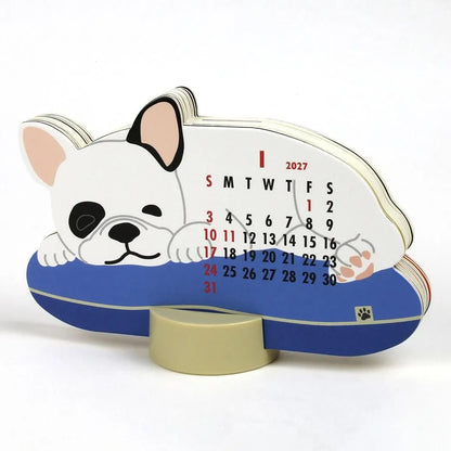 2027 Desk Calendar - Animal Die-Cut - French Bull