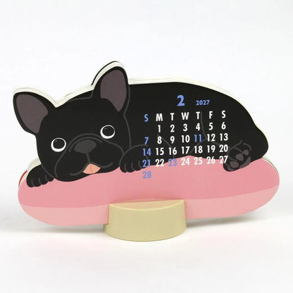 2027 Desk Calendar - Animal Die-Cut - French Bull