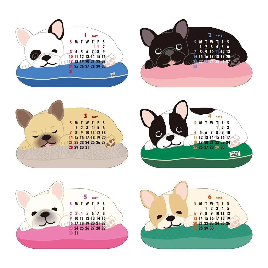 2027 Desk Calendar - Animal Die-Cut - French Bull