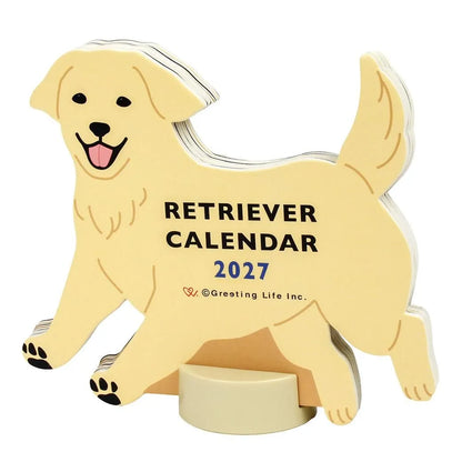 2027 Desk Calendar - Animal Die-Cut - Retriever