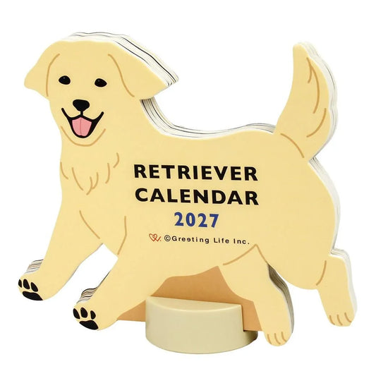 2027 Desk Calendar - Animal Die-Cut - Retriever