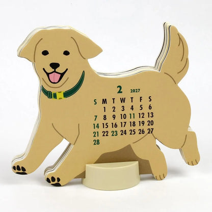2027 Desk Calendar - Animal Die-Cut - Retriever
