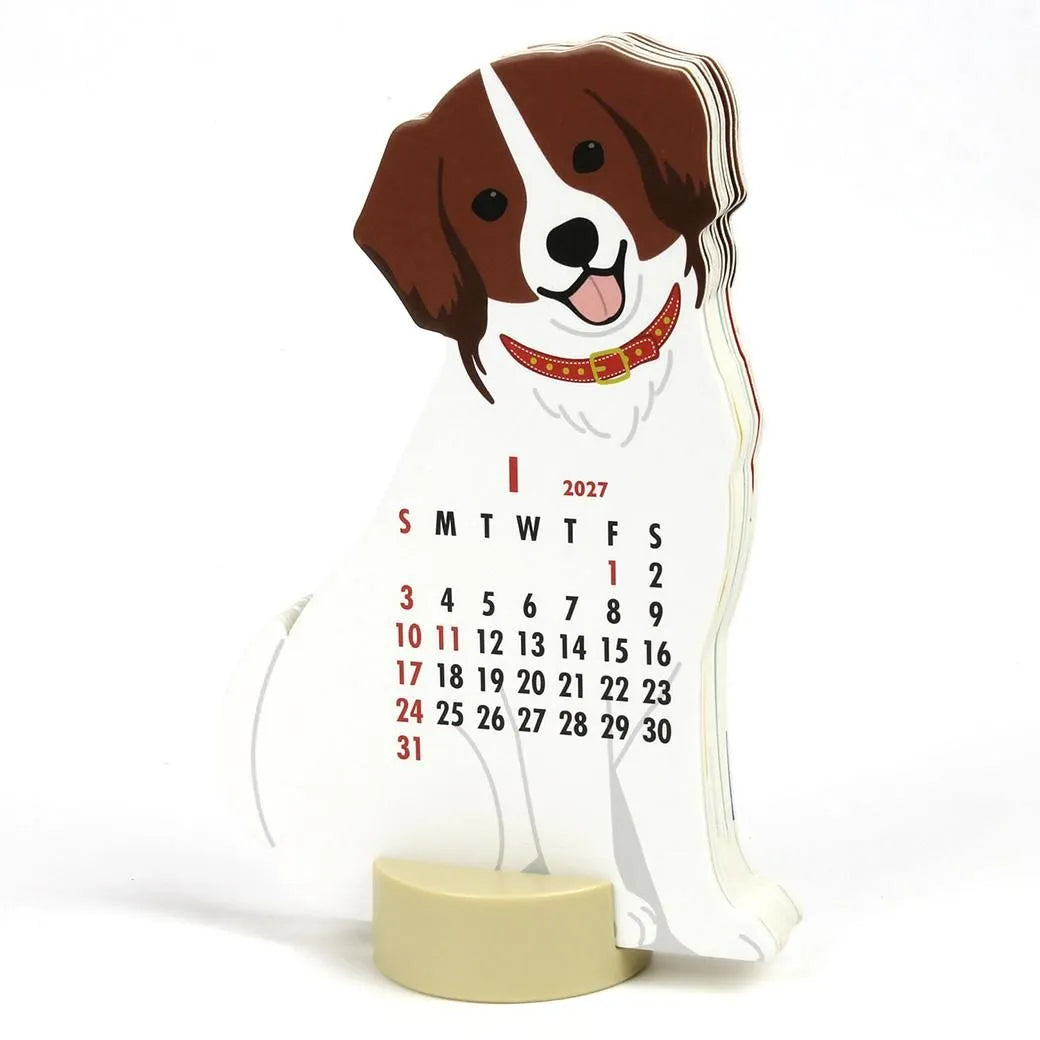 2027 Desk Calendar - Animal Die-Cut - Kooikerhondje