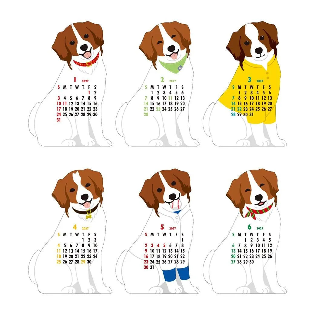 2027 Desk Calendar - Animal Die-Cut - Kooikerhondje