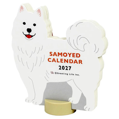 2027 Desk Calendar - Animal Die-Cut - Samoyed