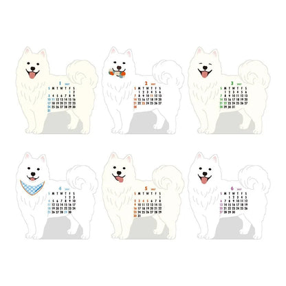 2027 Desk Calendar - Animal Die-Cut - Samoyed