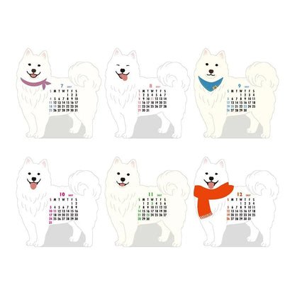 2027 Desk Calendar - Animal Die-Cut - Samoyed