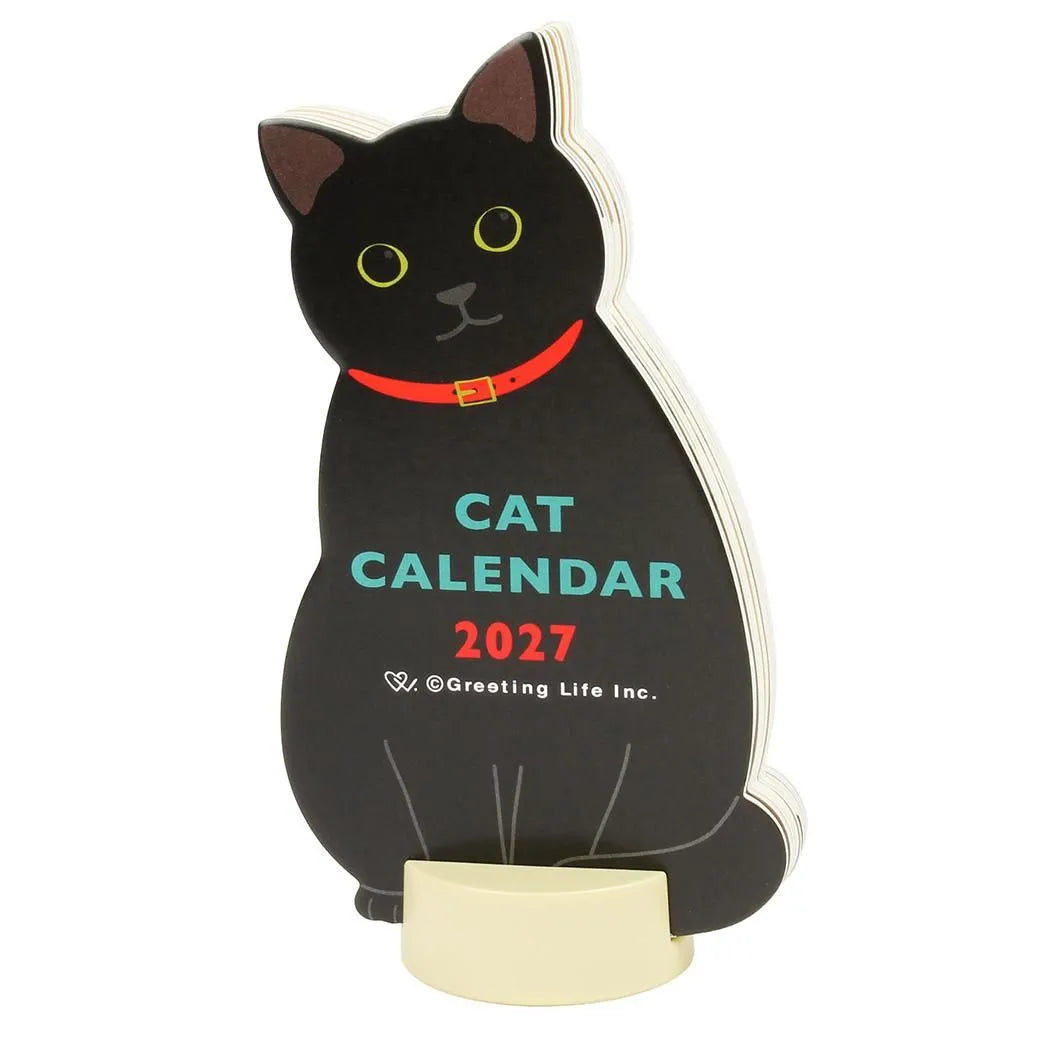 2027 Desk Calendar - Animal Die-Cut - Cat