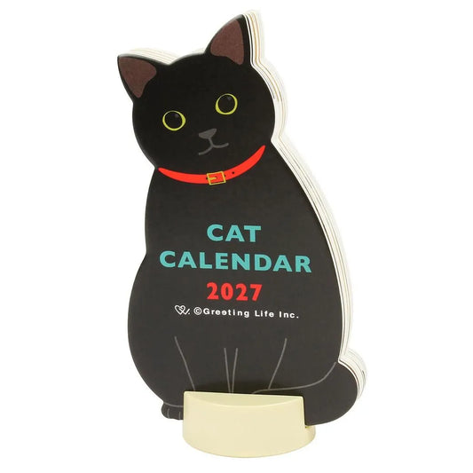 2027 Desk Calendar - Animal Die-Cut - Cat
