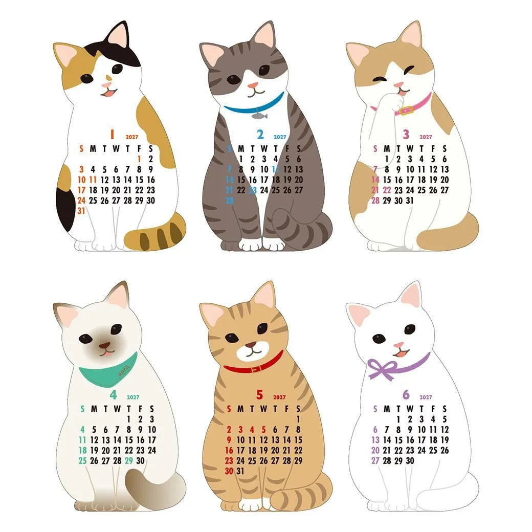 2027 Desk Calendar - Animal Die-Cut - Cat
