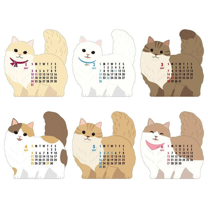 2027 Desk Calendar - Animal Die-Cut - Munchkin Cat